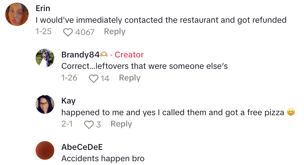 Screenshot 2025 03 13 at 6.48.45 PM Cheesecake Factory Customer Got Someone Elses Leftovers After She Ate There.   Somebody’s going to be sad tonight.